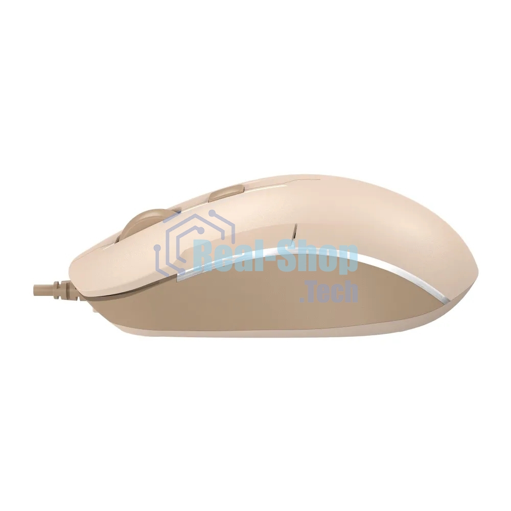 Мышь проводная A4Tech Fstyler FM26 бежевый/коричневый оптическая (2000dpi) USB для ноутбука (4but)