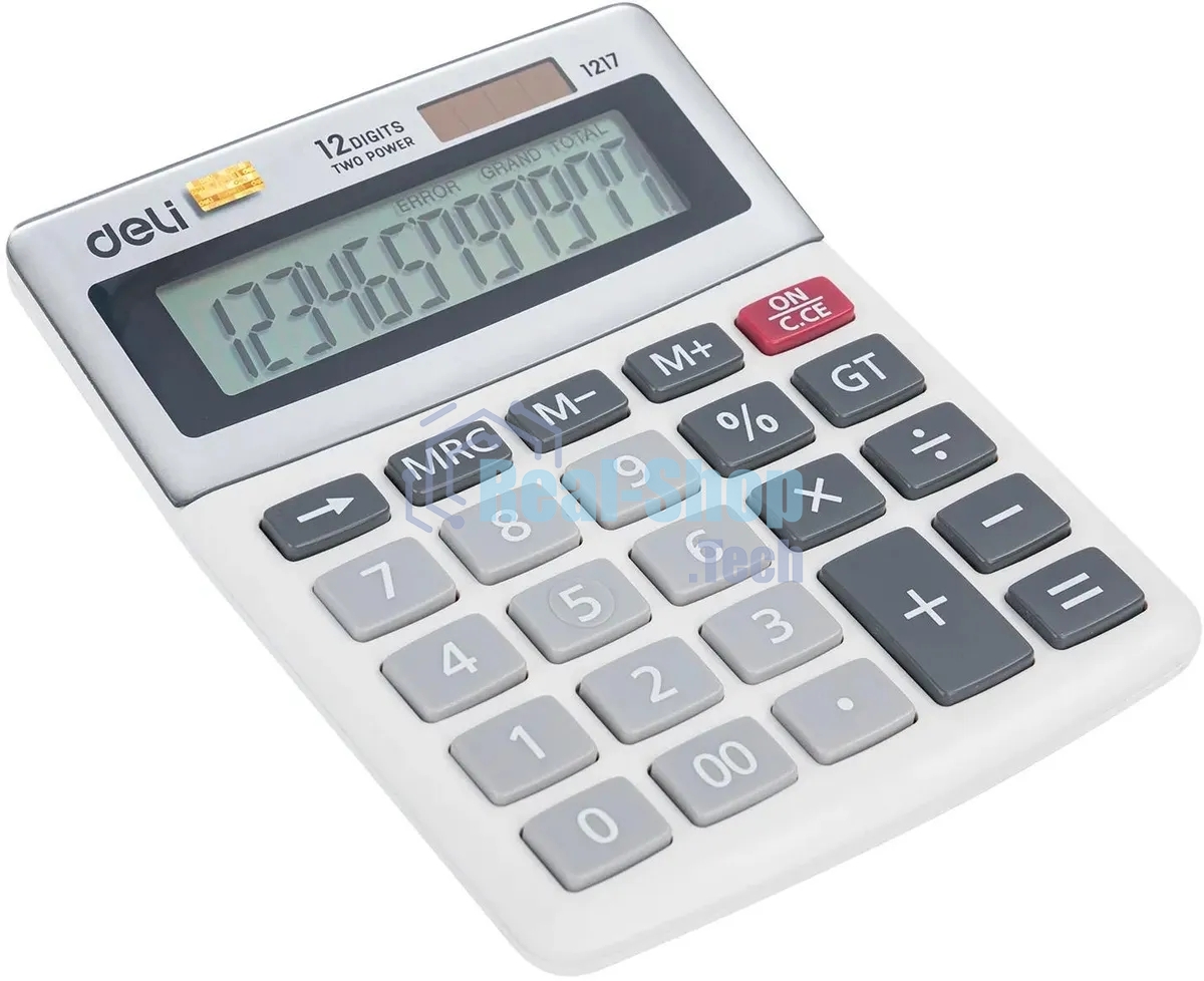 Калькулятор настольный Deli E1217 в ассортименте 12-разр. 1003503
