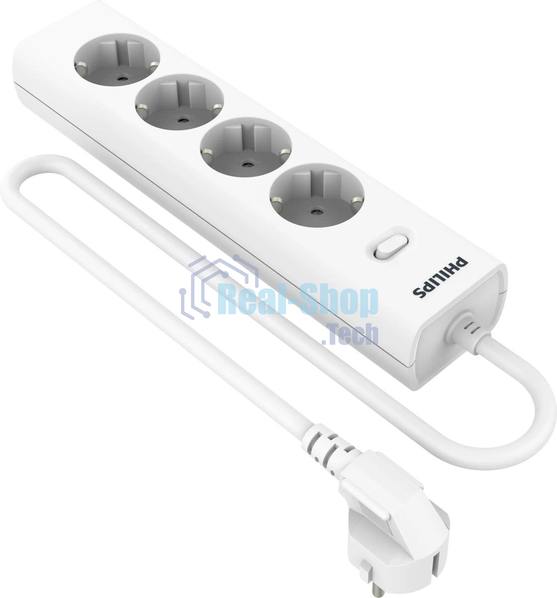 Сетевой фильтр Philips CHP2145WC/51, 5м, 4 розетки, белый