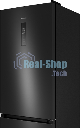 Холодильник Weissgauff WRK 185 Total NoFrost Inverter черный двухкамерный 205/86л морозилка снизу