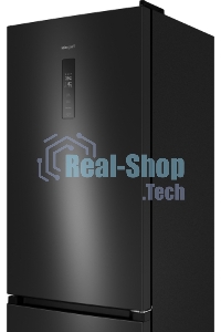 Холодильник Weissgauff WRK 185 Total NoFrost Inverter черный двухкамерный 205/86л морозилка снизу