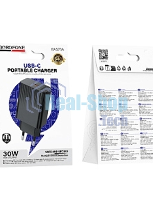 Сетевое зарядное устройство BOROFONE (6941991122811) BAS75A 1Type-C 3.0A PD 30W черный