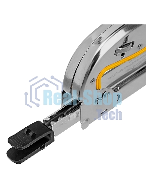 Степлер Denzel металл., скобы в комплекте, плавная регулировка удара, 2К рукоятка, тип 53, 4-14 мм