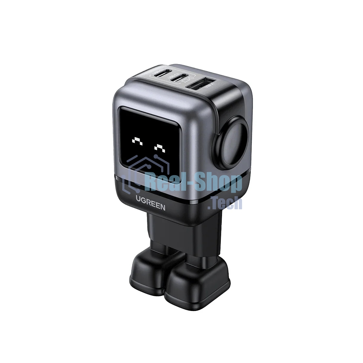 Сетевое зарядное устройство Nexode Robot 65Вт 2xUSB-C, 1xUSB-A, GaN Gray (25685B)