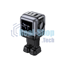 Сетевое зарядное устройство Nexode Robot 65Вт 2xUSB-C, 1xUSB-A, GaN Gray (25685B)