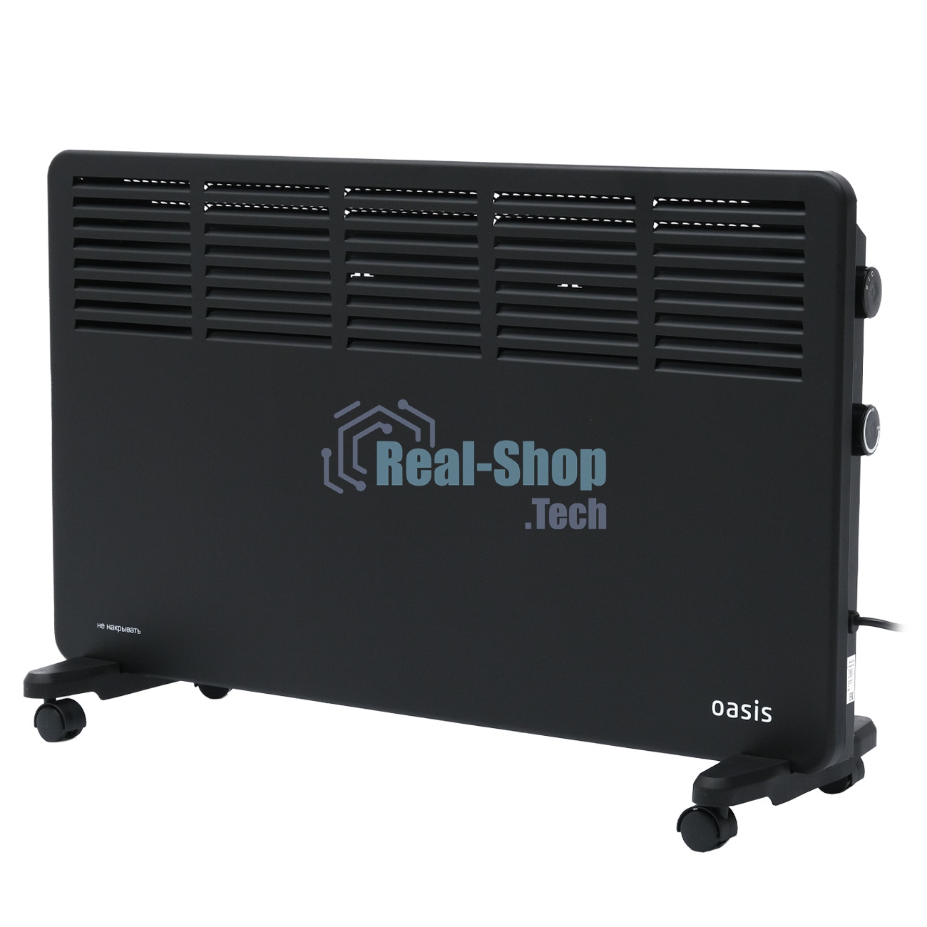 Конвектор Oasis KM-20B черный, 2000 Вт, 25 м2, термостат