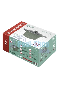 Кастрюля Maunfeld HELGA MCS57FA05FS из кованого алюминия со стеклянной крышкой, 24 см, 5,7 л.
