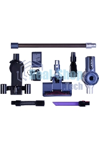 Пылесос вертикальный/ручной Hyundai HYV-S7570 темно-синий/серебристый, питание от аккумулятора, 110 Вт, уборка сухая, пылесборник 0.7 л, работа от АКБ max 60 мин.