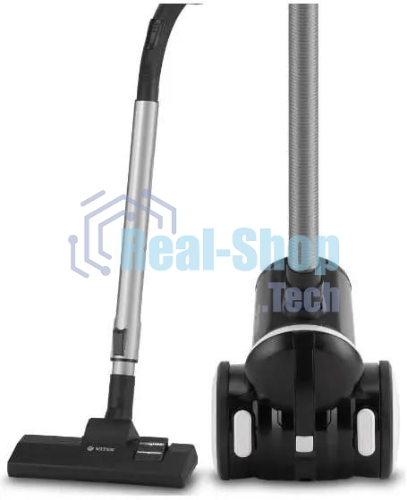 Пылесос Vitek 8142-VT-01 черный/белый, 200/1500 Вт, уборка сухая, пылесборник циклонный фильтр, 1.8 л
