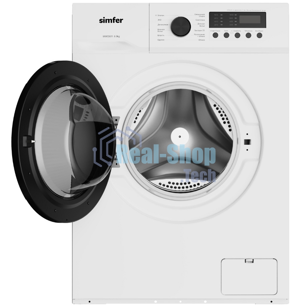 Стиральная машина Simfer WWC601 белый, загрузка фронтальная 6 кг, 1000 об/мин, класс: А++