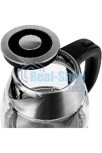 Чайник электрический Centek CT-0018, 1.2л, 1600Вт, стекло, серебристый