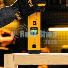 Уровень алюминиевый Denzel магнит., фрезерованный, 3 глазка (1 зеркал.), 0,5 мм/м, 400 мм