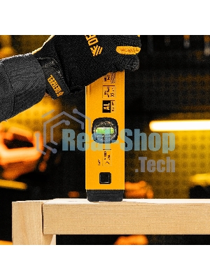 Уровень алюминиевый Denzel магнит., фрезерованный, 3 глазка (1 зеркал.), 0,5 мм/м, 400 мм