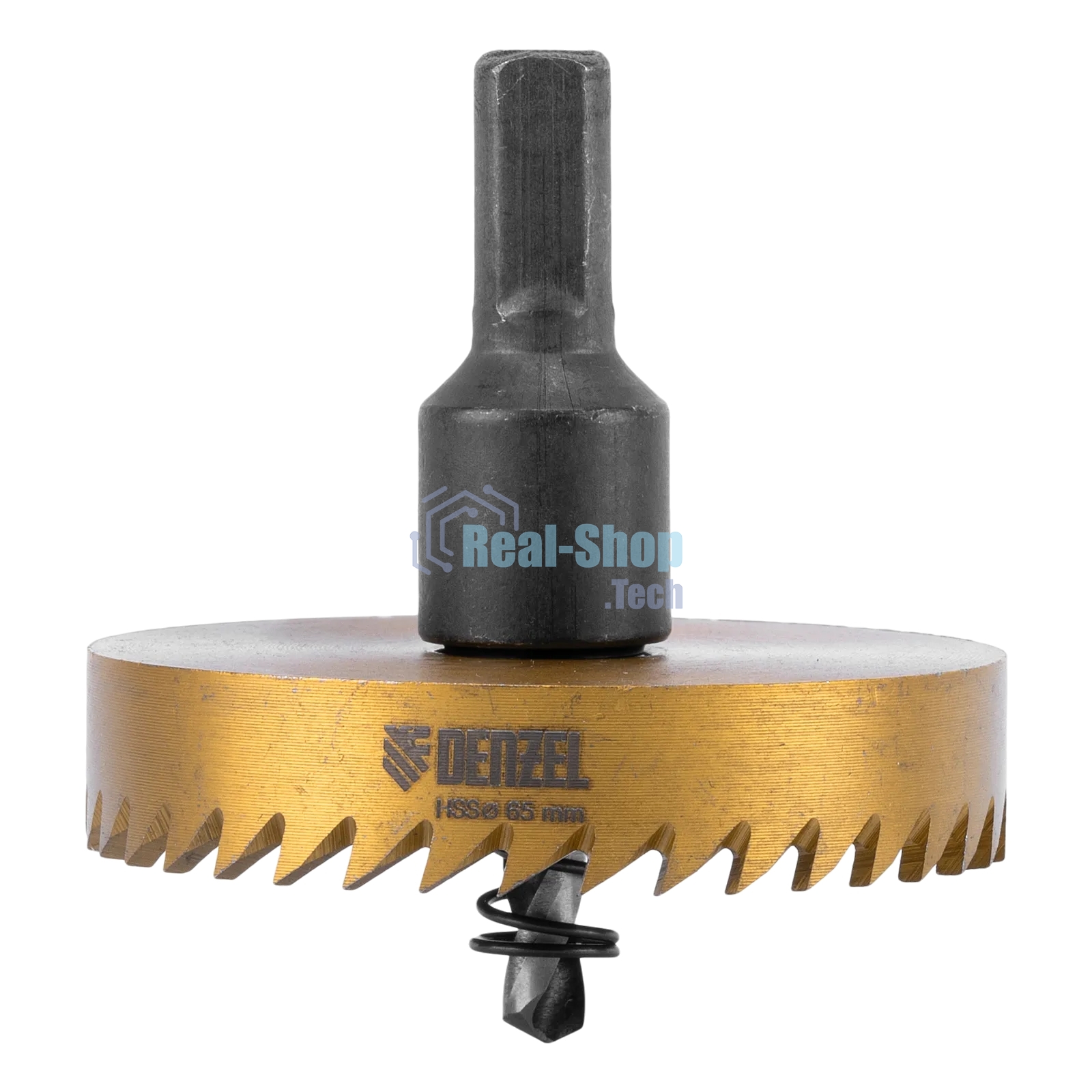 Коронка по металлу Denzel HSS, 65 мм, нитридтитановое покрытие