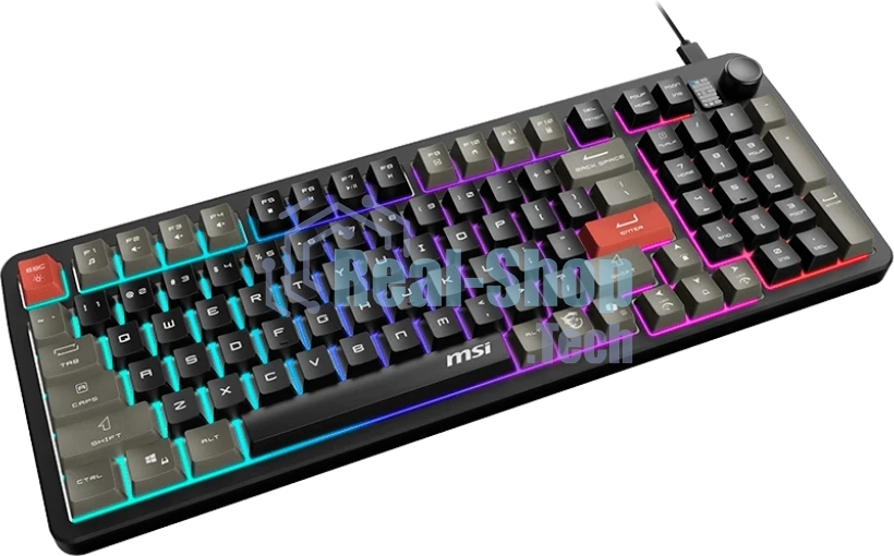 Клавиатура MSI Forge GK110 проводная, USB Type-A, чёрный