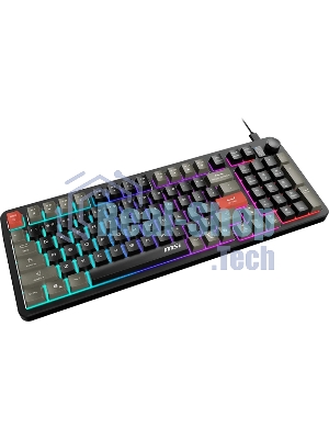 Клавиатура MSI Forge GK110 проводная, USB Type-A, чёрный