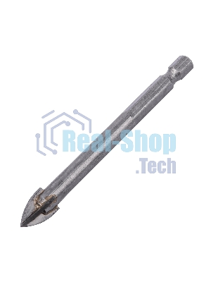 Сверло по керамической плитке Denzel 10 мм, крестовая пластина, 6-гр. хвостовик