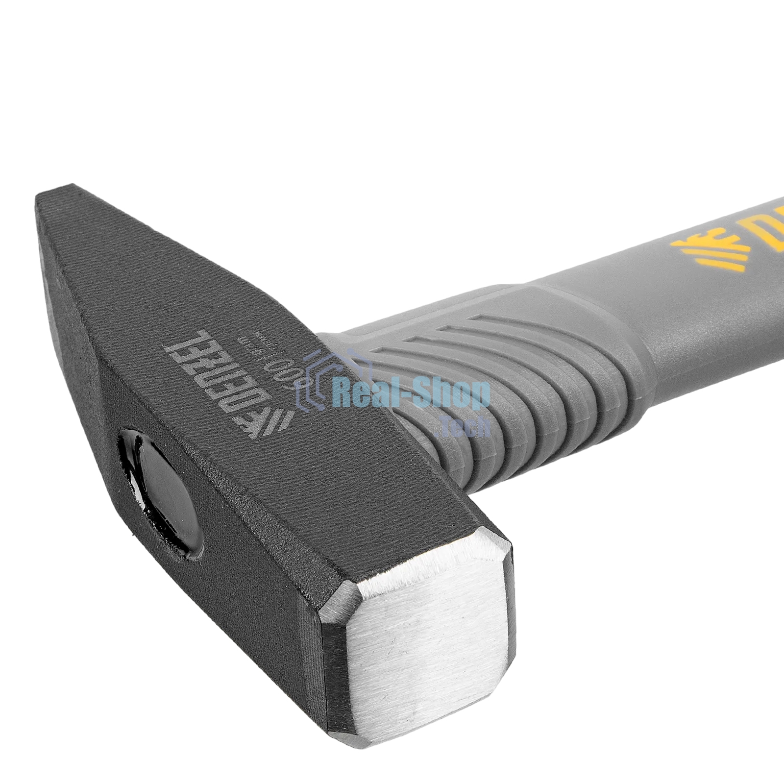 Молоток слесарный Denzel 600 г, кованый, фибергласовая рукоятка c TPR покрытием