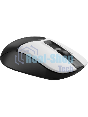 Мышь беспроводная A4Tech Fstyler FG12 белый/черный, 1200 dpi, радиоканал, USB, кнопки - 3
