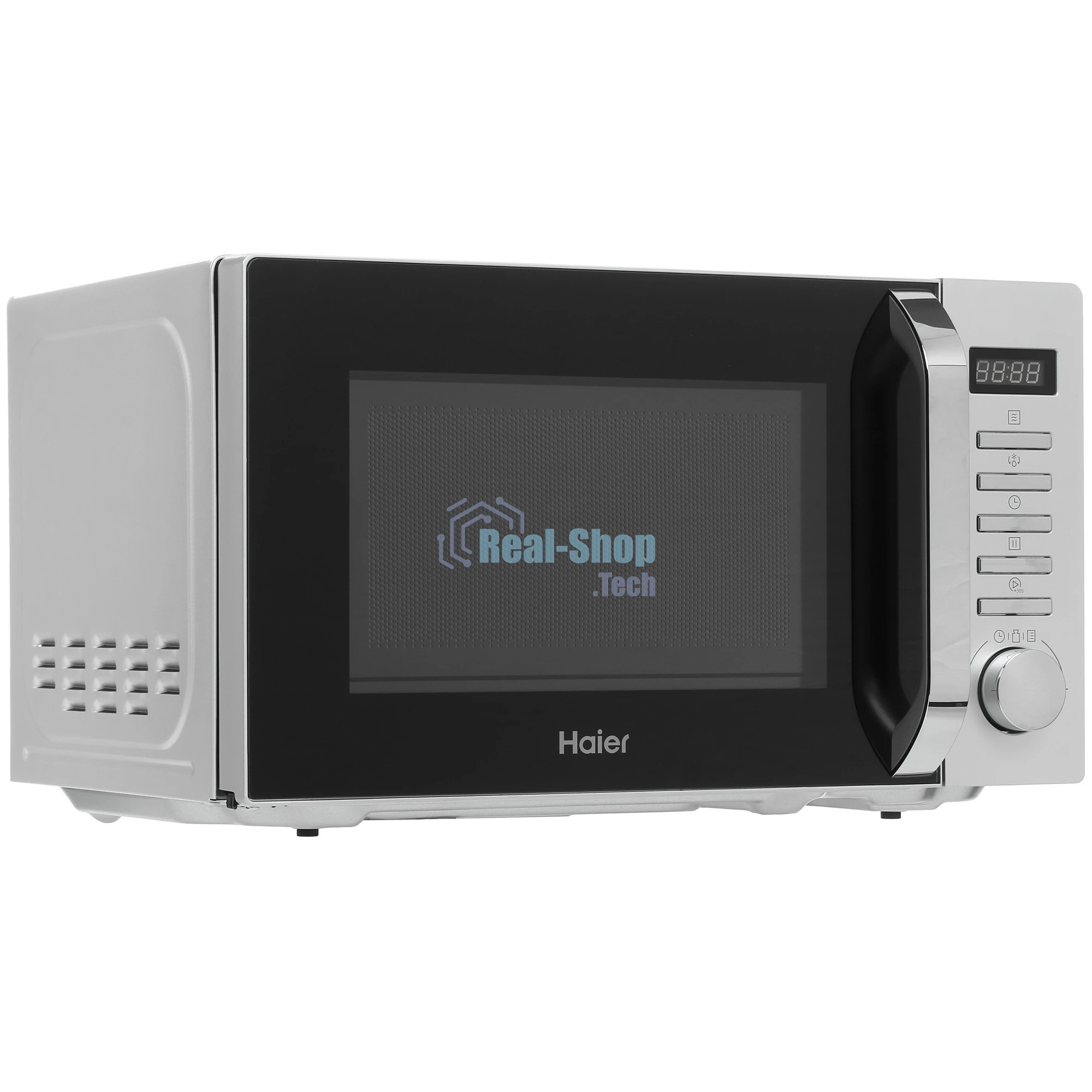 Микроволновая печь Haier HMB-DM208SA серебристый/черный, 20 л, 800 Вт, переключатели - кнопки, поворотный механизм