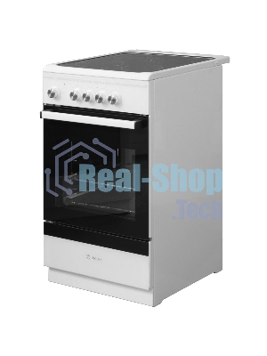 Плита электрическая De Luxe 506004.14ES белый, конфорок 4 шт, духовка 54 л, 50 см x 87 см x 60 см