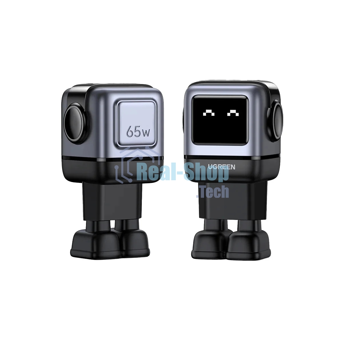 Сетевое зарядное устройство Nexode Robot 65Вт 2xUSB-C, 1xUSB-A, GaN Gray (25685B)