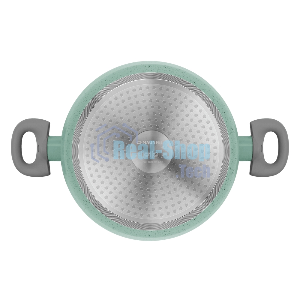 Кастрюля Maunfeld HELGA MCS57FA05FS из кованого алюминия со стеклянной крышкой, 24 см, 5,7 л.