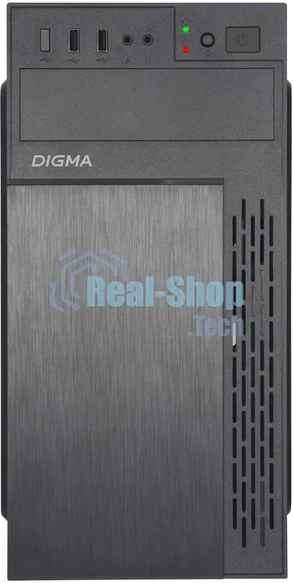 Компьютерный корпус Digma DCC-MN301 черный без БП mATX 1x80мм 2x120мм 1xUSB 2.0 1xUSB 3.0 audio