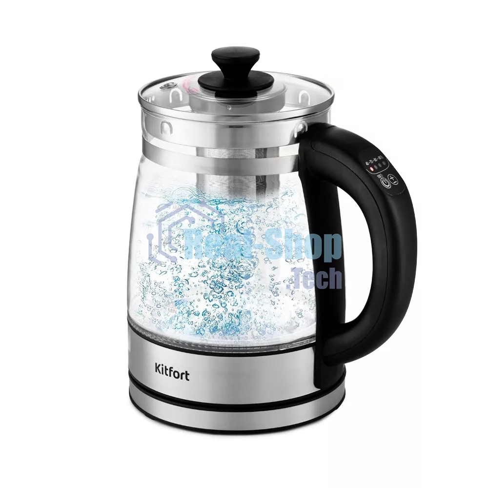 Чайник электрический Kitfort KT-6119 1.7л. 2200Вт прозрачный (корпус: стекло)