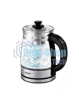 Чайник электрический Kitfort KT-6119 1.7л. 2200Вт прозрачный (корпус: стекло)