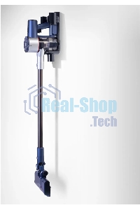 Пылесос вертикальный/ручной Hyundai HYV-S7570 темно-синий/серебристый, питание от аккумулятора, 110 Вт, уборка сухая, пылесборник 0.7 л, работа от АКБ max 60 мин.