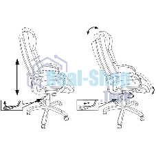 Кресло Бюрократ CH-824B/LBLACK черный, экокожа