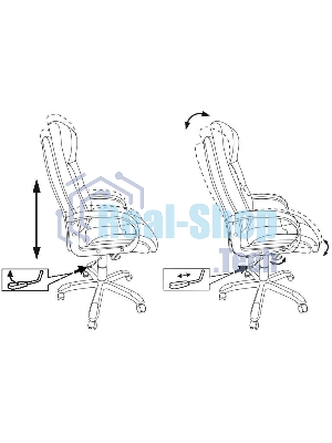 Кресло Бюрократ CH-824B/LBLACK черный, экокожа