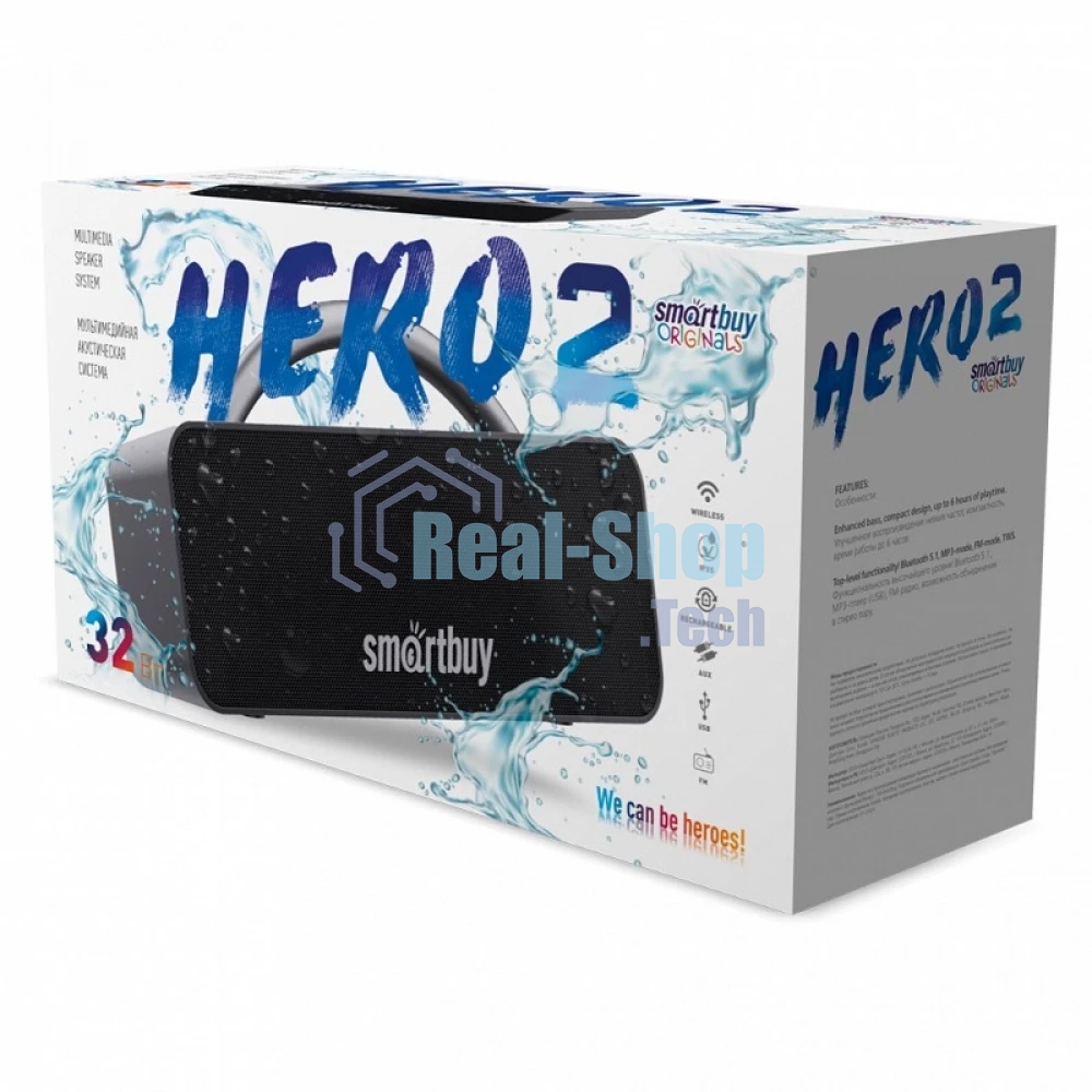 Колонка беспроводная SMARTBUY (SBS-5610) HERO 2, черный