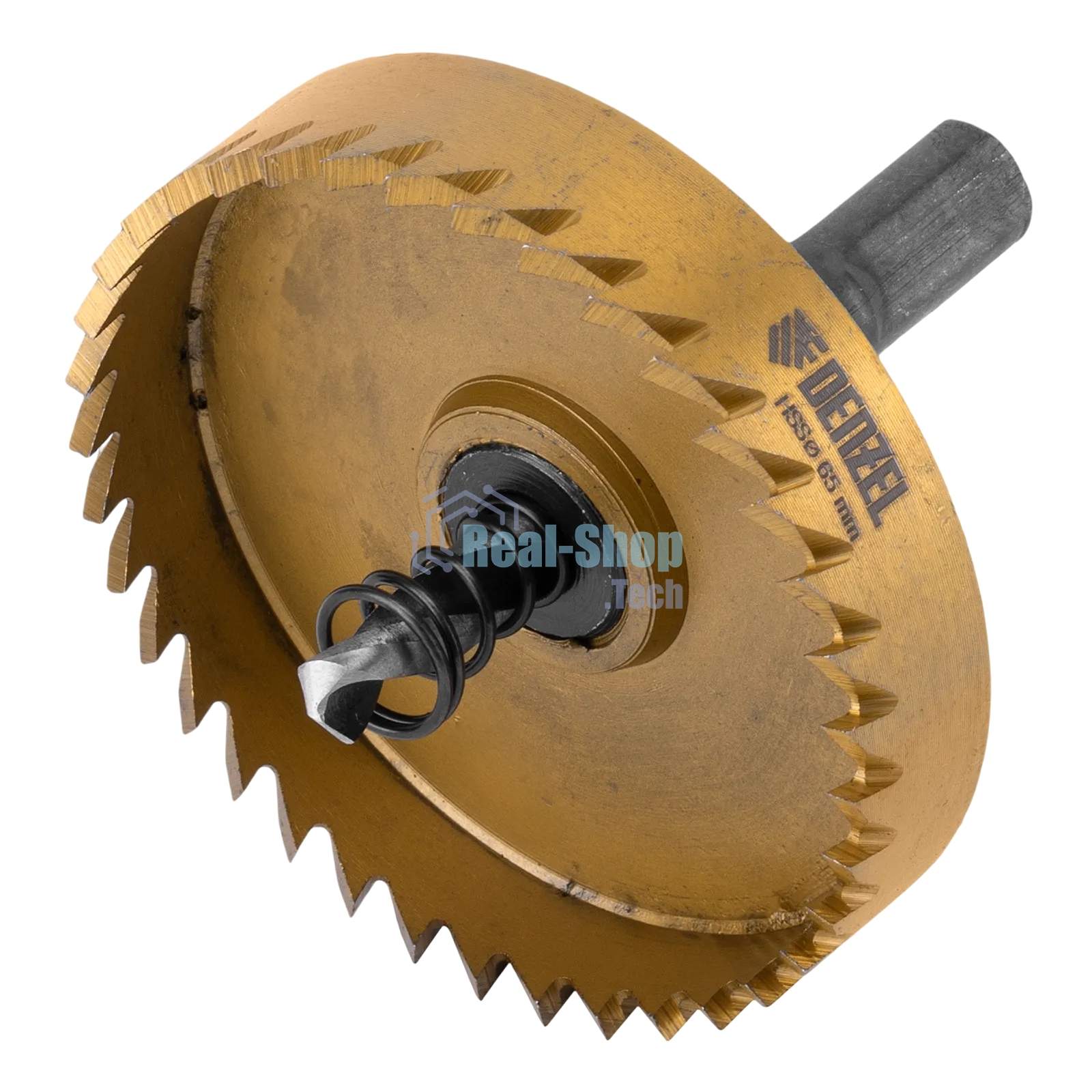 Коронка по металлу Denzel HSS, 65 мм, нитридтитановое покрытие