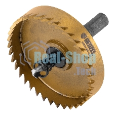 Коронка по металлу Denzel HSS, 65 мм, нитридтитановое покрытие