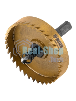 Коронка по металлу Denzel HSS, 65 мм, нитридтитановое покрытие