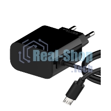 Сетевое зарядное устройство Maxvi CHL-240M 2.4A, with microUSB cable, черный