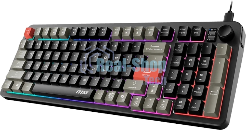 Клавиатура MSI Forge GK110 проводная, USB Type-A, чёрный