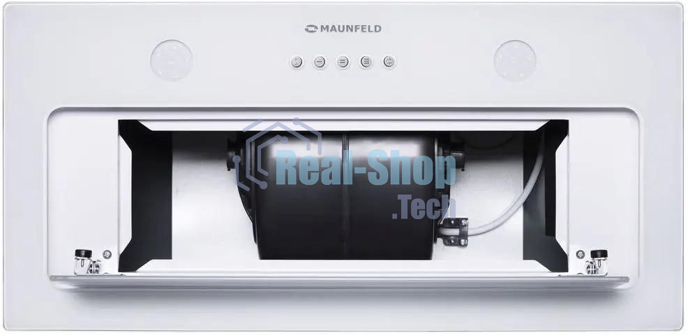 Вытяжка встраиваемая Maunfeld TRAPEZE 601GG белый, 60 см, 1150 куб. м/ч, 54 дБ