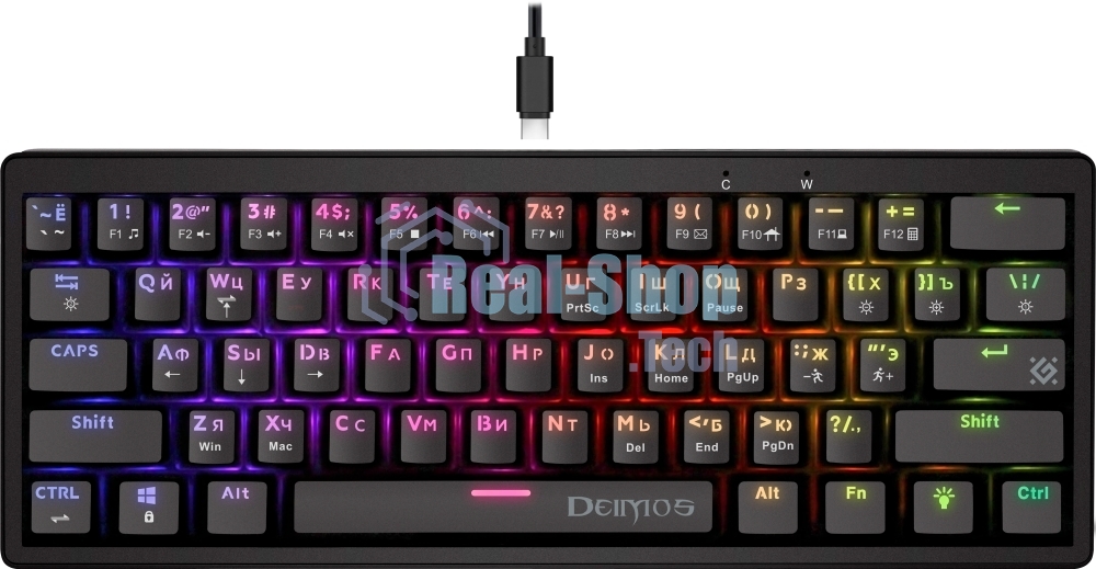 Клавиатура проводная Defender Deimos GK-303, USB, черный