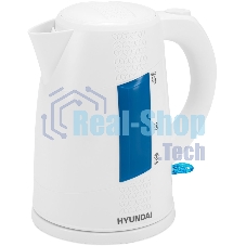 Чайник электрический Hyundai HYK-P2407 1.7л. 2200Вт белый/голубой (корпус: пластик)