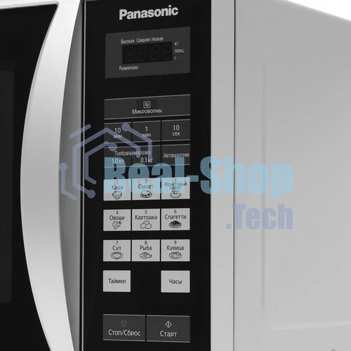 Микроволновая печь Panasonic NN-ST342MZPE серебристый, 25 л, 800 Вт, переключатели - сенсор