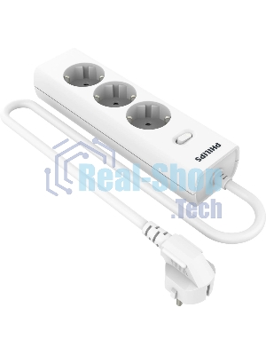 Сетевой фильтр Philips CHP2135WA/51, 2м, 3 розетки, белый