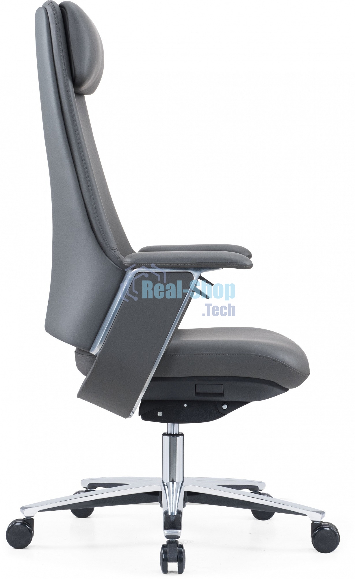 Кресло руководителя Cactus CS-LBK-KYOTO кожа, крестов. алюминий