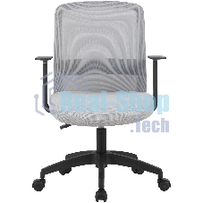 Кресло компьютерное Cactus CS-MC333-GY серый, сиденье серый, сетка/ткань, низк.спин. крестов. пластик, пластик черный