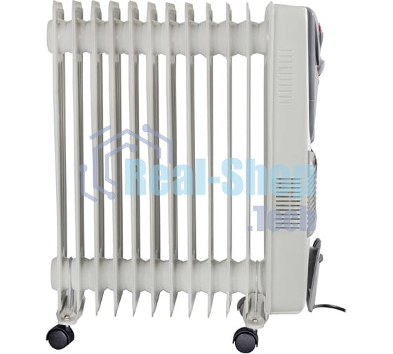 Обогреватель масляный Ресанта ОМ-12НВ (12 секций) белый, 2900 Вт, 25 м2, термостат 67/3/12