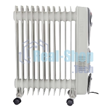 Обогреватель масляный Ресанта ОМ-12НВ (11 секций) белый, 2900 Вт, 25 м2, термостат 67/3/12