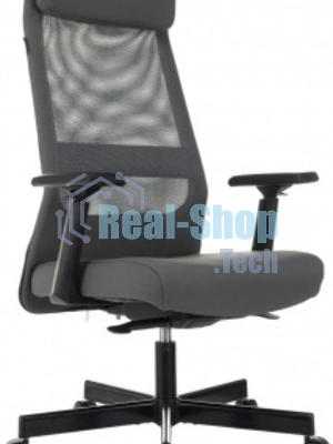 Кресло руководителя Бюрократ T-995 серый TW-04 Neo Grey, сетка/ткань, крестов. металл черный