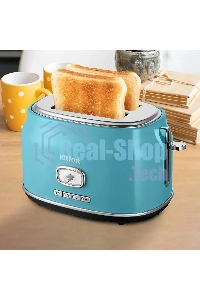 Тостер Kitfort КТ-6455 815Вт голубой/серебристый